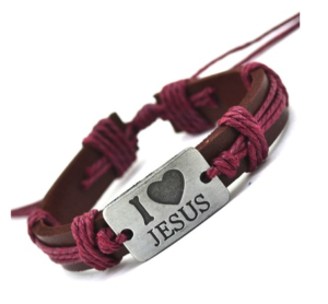 bracelet-cuir-veritable-i-love-jesus-bordeaux