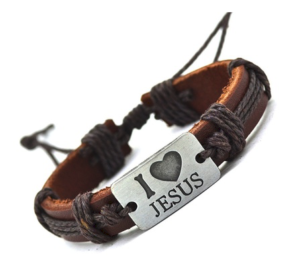 bracelet-cuir-veritable-i-love-jesus-marron